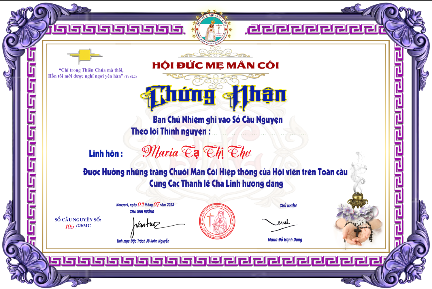 CHỨNG NHẬN